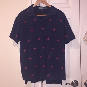 Navy blue Ralph Lauren crawfish polo shirt